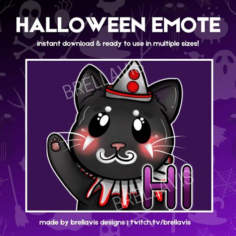 CLOWN HALLOWEEN CAT Emote Twitch Discord Youtube Facebook Emote