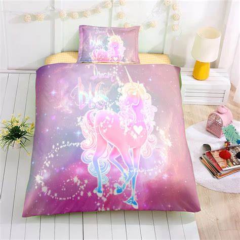 Personalized Custom Glowing Unicorn Bedding Set Unilovers