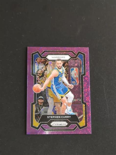 Stephen Curry Panini Prizm Basketball Purple Warriors