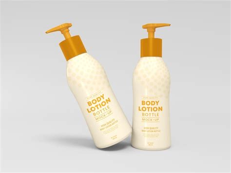 Free Psd Body Lotion Bottle Packaging Mockup