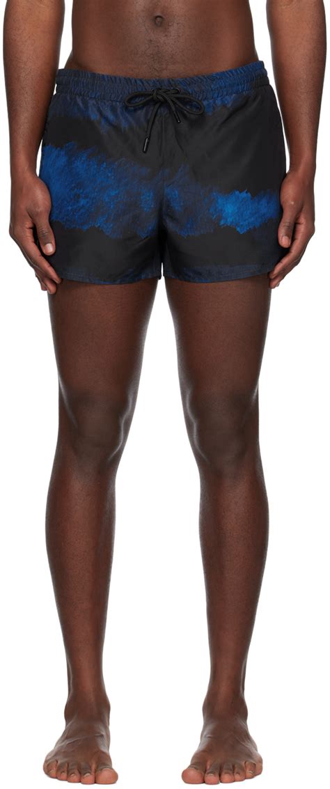 Ssense Exclusive Black Blue Swim Shorts By Commas On Sale