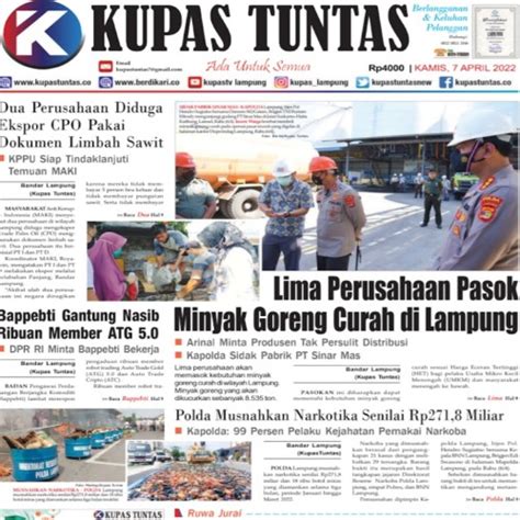 Berdikari Surat Kabar Harian Kupas Tuntas Edisi Kamis April