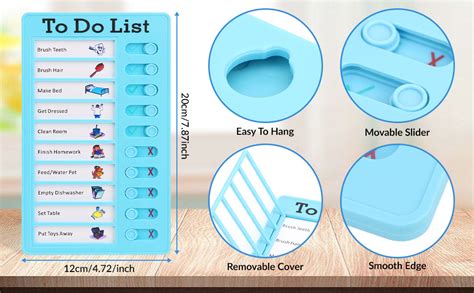 4 Stück Memo Checklist Boards Herausnehmbare Kunststoff Chore Chart