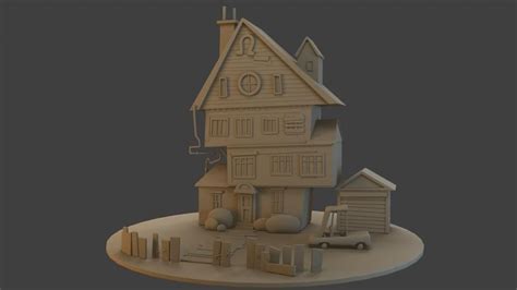 Cartoon House, 3d Cartoon, Maya Modeling, Witch House, Wonky, 3d ...