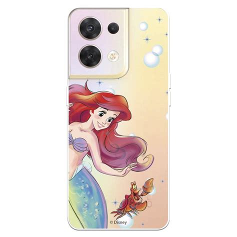 Capa Para Oppo Reno Oficial Disney Ariel E Sebastian Bubbles A