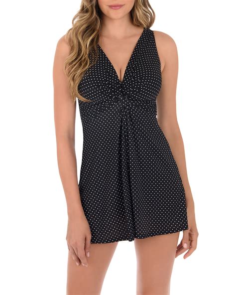 Miraclesuit Marais Polka Dot Swimdress Neiman Marcus