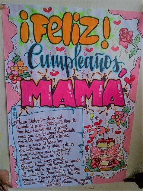 a sign that says i feiz cumpleanos mama