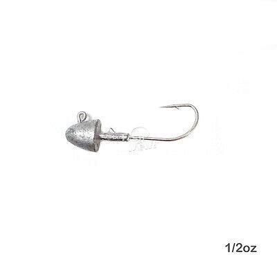 1 2oz Unpainted Bullet Jig Head Scampi Grub Jigheads Select From 4 12