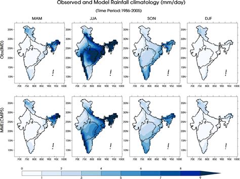 Seasonal Mean Climatology Of Rainfall For Mam Jja Son And Djf