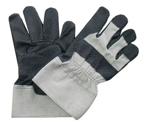 Black PVC Labor Protection Gloves Glovetop