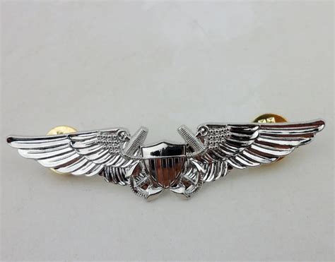 US USMC Aviation Officer Pilot Wing Badge Pin Insignia Silver Wings-in Sports Souvenirs from ...