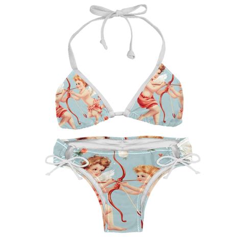 Cupid Detachable Sponge Adjustable Strap Bikini Set Swim Wear Pack