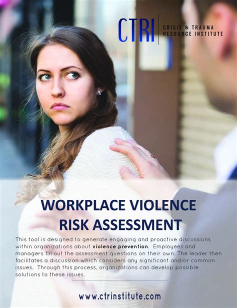 Workplace Violence Risk Assessment Tool Crisis And Trauma Resource