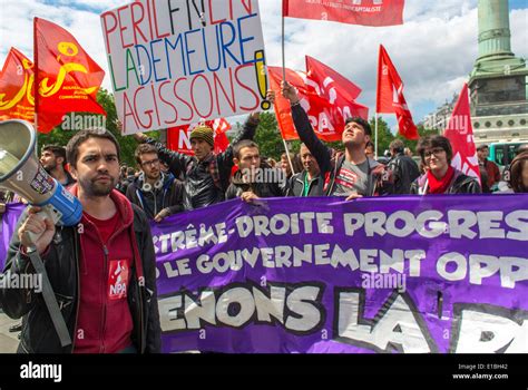 Paris France Protests Against Extreme Right Demonstration By French