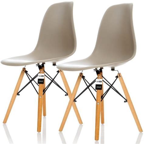 Kit 2 Cadeiras Charles Eames Dsw Nude Kzabela MadeiraMadeira