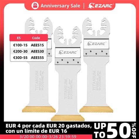 Ezarc Hojas Multiherramienta Oscilantes De Titanio De Piezas Sierra