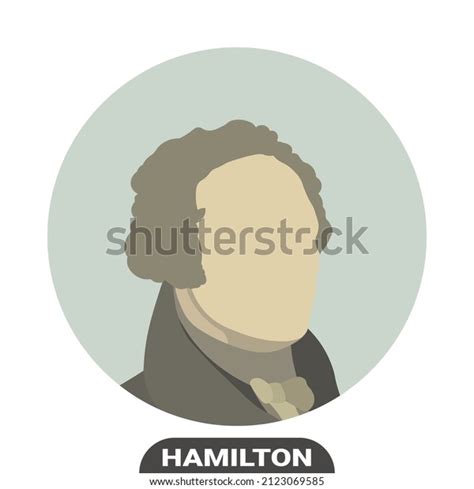 Alexander Hamilton American Statesman One Founding Stock Vector ...