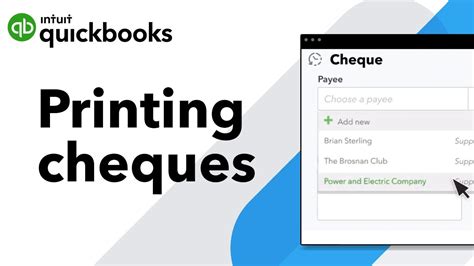 Printing Cheques In Quickbooks Online Youtube