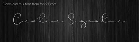 Creative Signature Font Details