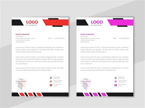 Diseño Profesional De Encabezados Comerciales Para Empresas Vector Premium