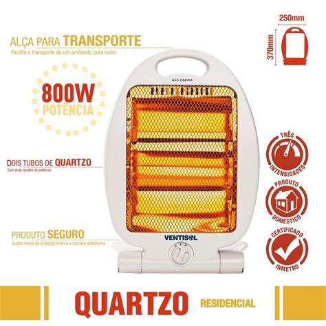 Aquecedor De Ambientes Elétrico Residencial Quartzo Ventisol Shopee