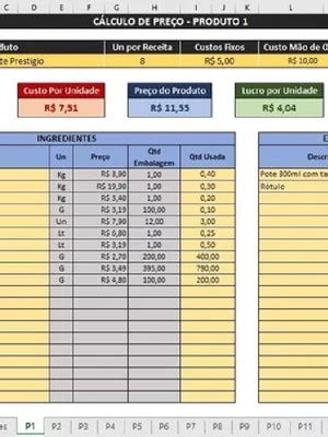 Planilha De Precificacao E Planejamento Arquitetura Compre Produtos