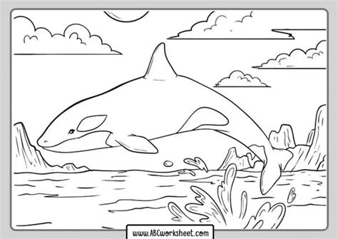 Orca Coloring Pages For Kids