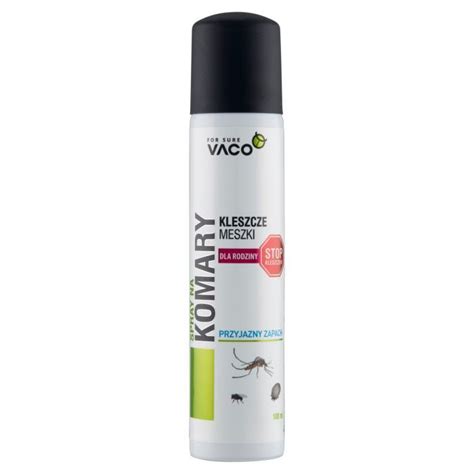 VACO SPRAY ŚRODEK PREPARAT NA KOMARY KLESZCZE MESZKI DLA RODZINY 100 ML