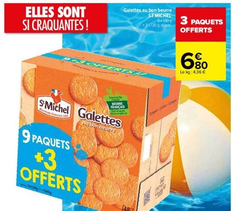 Promo Galettes Au Bon Beurre St Michel Chez Carrefour