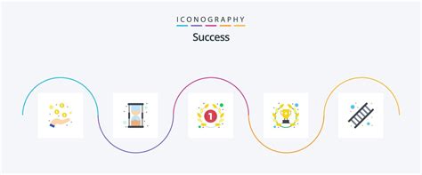 Sucess Flat 5 Icon Pack Including Success Career Count Success