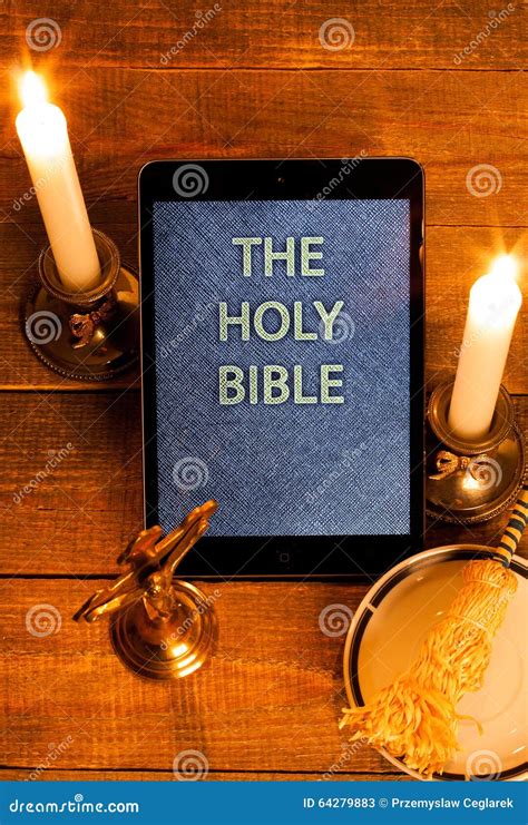 The Holy Bible In Tablet Computer Stock Image Image Of Idea Jute