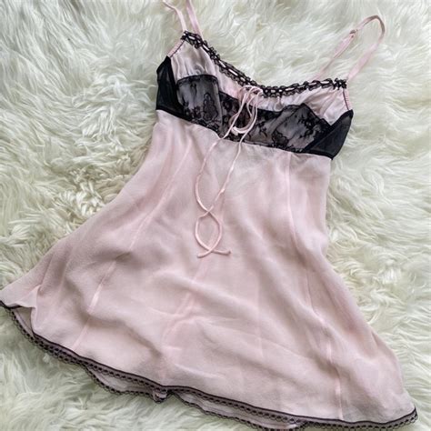 Silk Vintage Victorias Secret Milkmaid Slips Depop