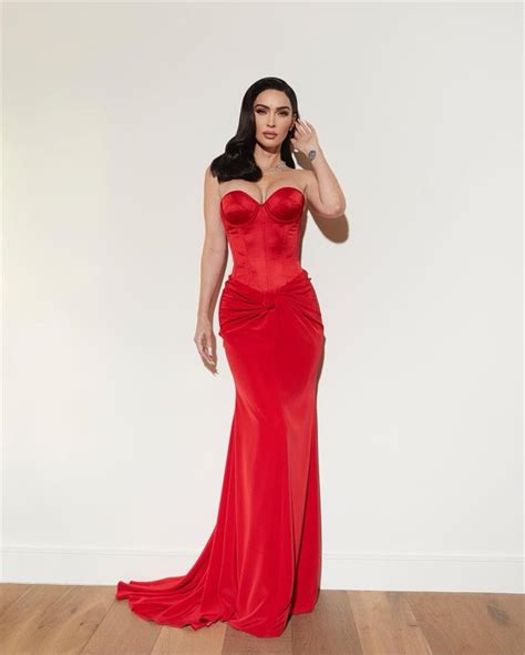 Megan Fox Red Carpet Star Style Red Dress at the Clive Davis Pre-Grammy ...