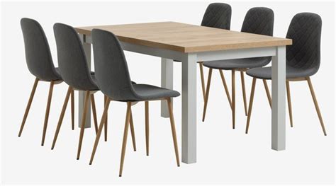 Markskel L Table Gris Jonstrup Chaises Asph Ch Jysk