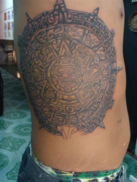 Large aztec calendar stone tattoo - Tattooimages.biz