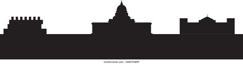 Castle Silhouettes On White Background Vector Stock Vector Royalty