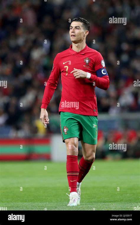 Porto Portugal 24 März 2022 Portugals Stürmer Cristiano Ronaldo