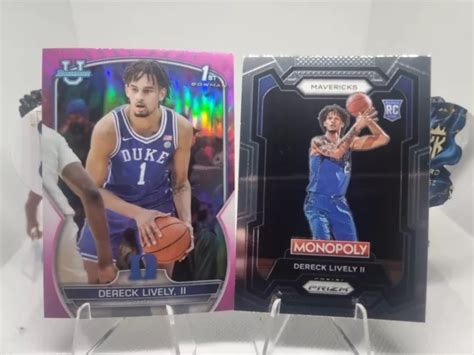 Panini Prizm Monopoly Dereck Lively Ii Rc Rookie Pink Bowmans