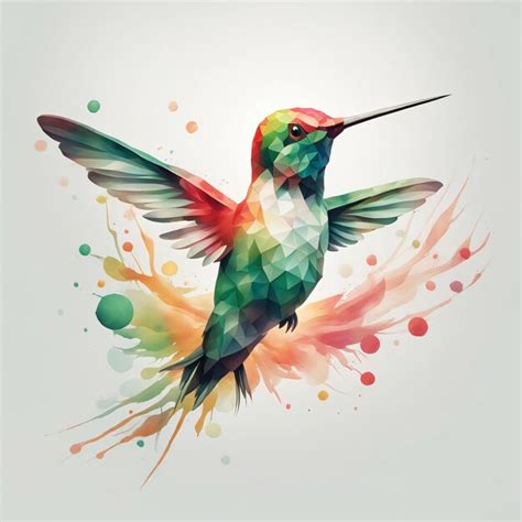 Premium Photo Watercolor Hummingbird White Background Hummingbirds