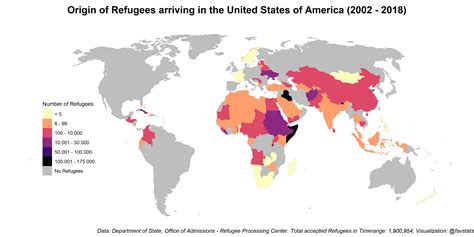 Number Of Refugees Accepted By The Us 2002 2018 Favstats