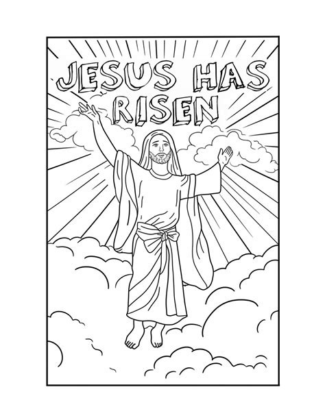 Easter Jesus Coloring Book Pages - Etsy