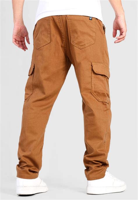 Promoção De Calça Jogger Cargo Sem Punho Masculina Caramelo Ct