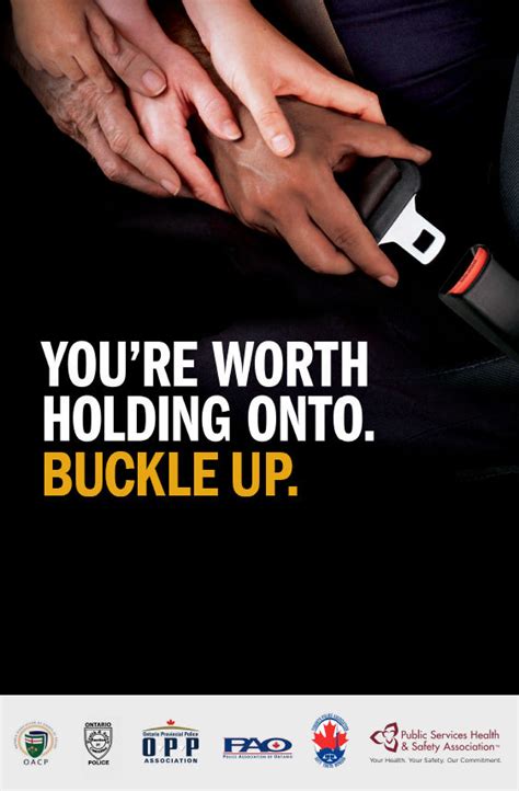 Public Services Health And Safety Association Seat Belt Poster