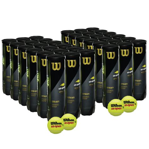 Wilson US Open Extra Duty Tennis Ball 2 Case 4 Ball Cans