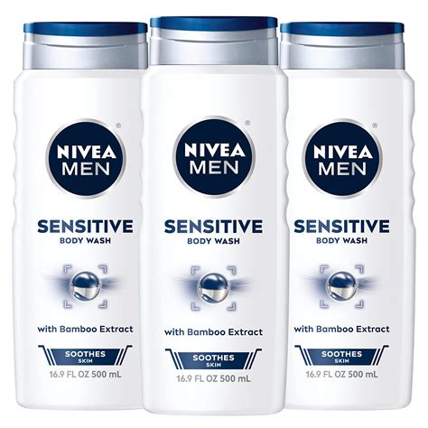 Buy Nivea Mensensitive Body Wash With Bamboo Extract 3 Pack Of 169 Fl