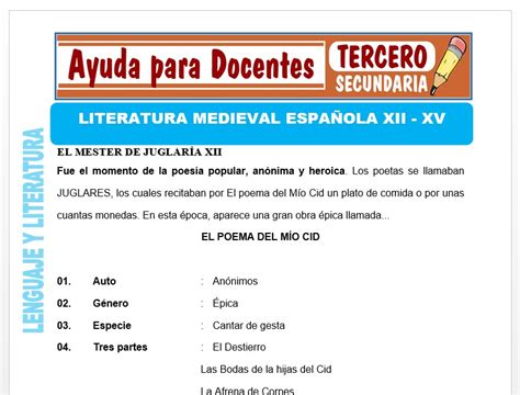 Lenguaje Y Literatura Para Tercero De Secundaria Ayuda Para Docentes