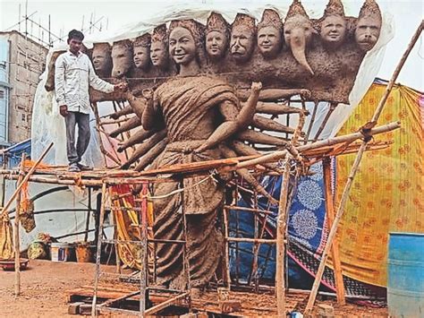 70 Durga Idols Being Made For Sharadiya Navratri तैयारी शारदीय