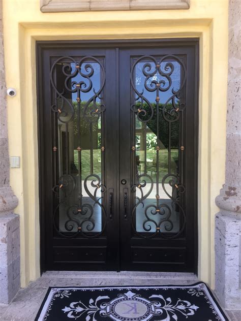 Main Front Entry Wrought Iron Double Door Modern Style Entrance Single Door Design China Main