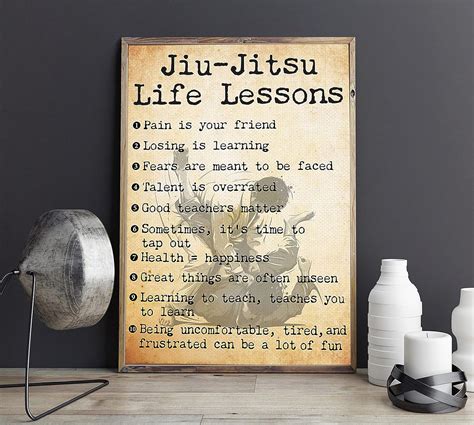 Nostalgic Vintage Metal Wall D Cor X Inches Jiu Jitsu Life Lessons