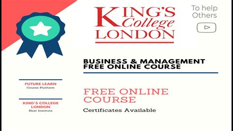 Online Business Management Course 2020 Free Of Cost Certificates